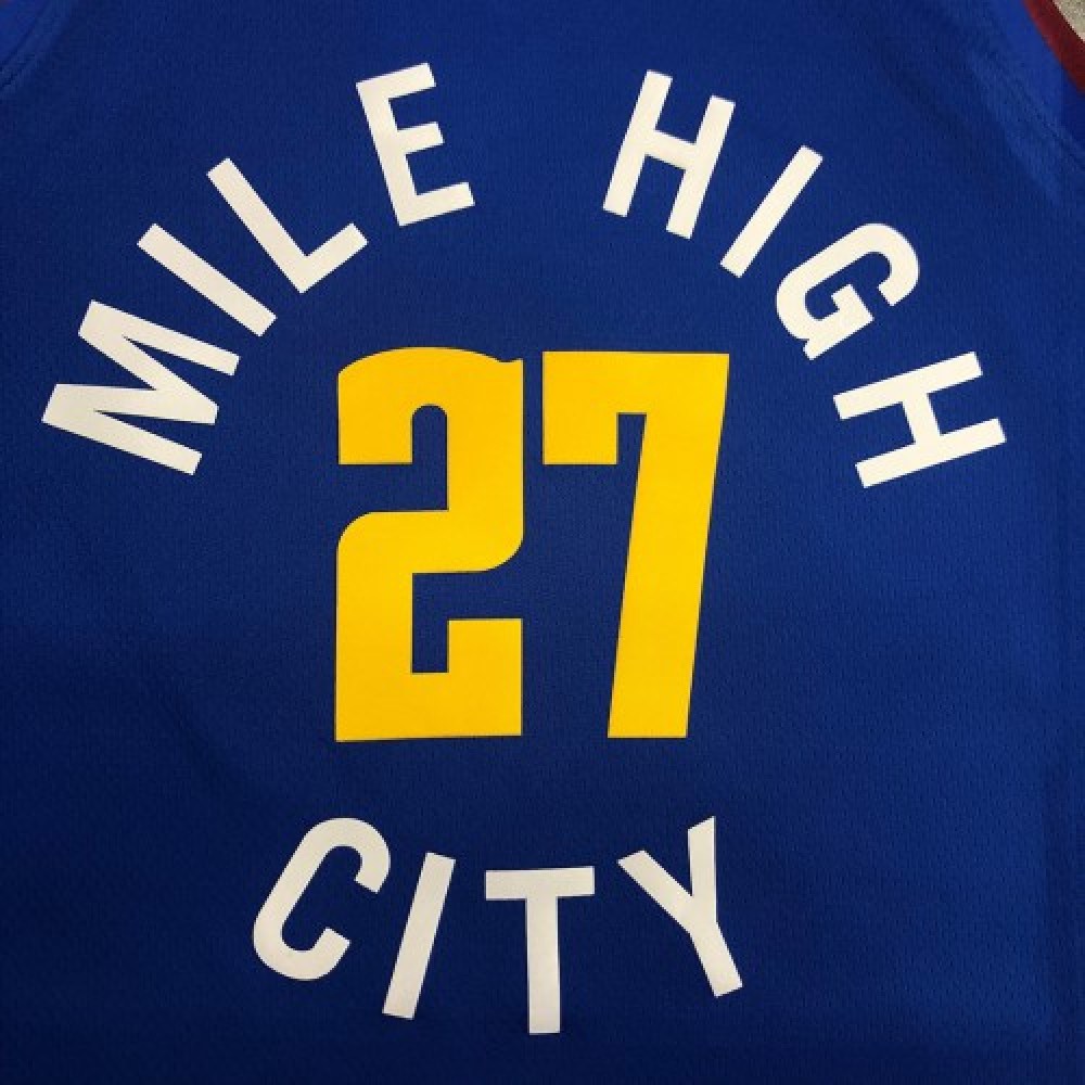 Men's Denver Nuggets Jamal Murray #27 Jordan Blue 2020/21 Swingman Jersey - Statement Edition-Pro Kit Vault | Brand New 26/27 Sports Jerseys